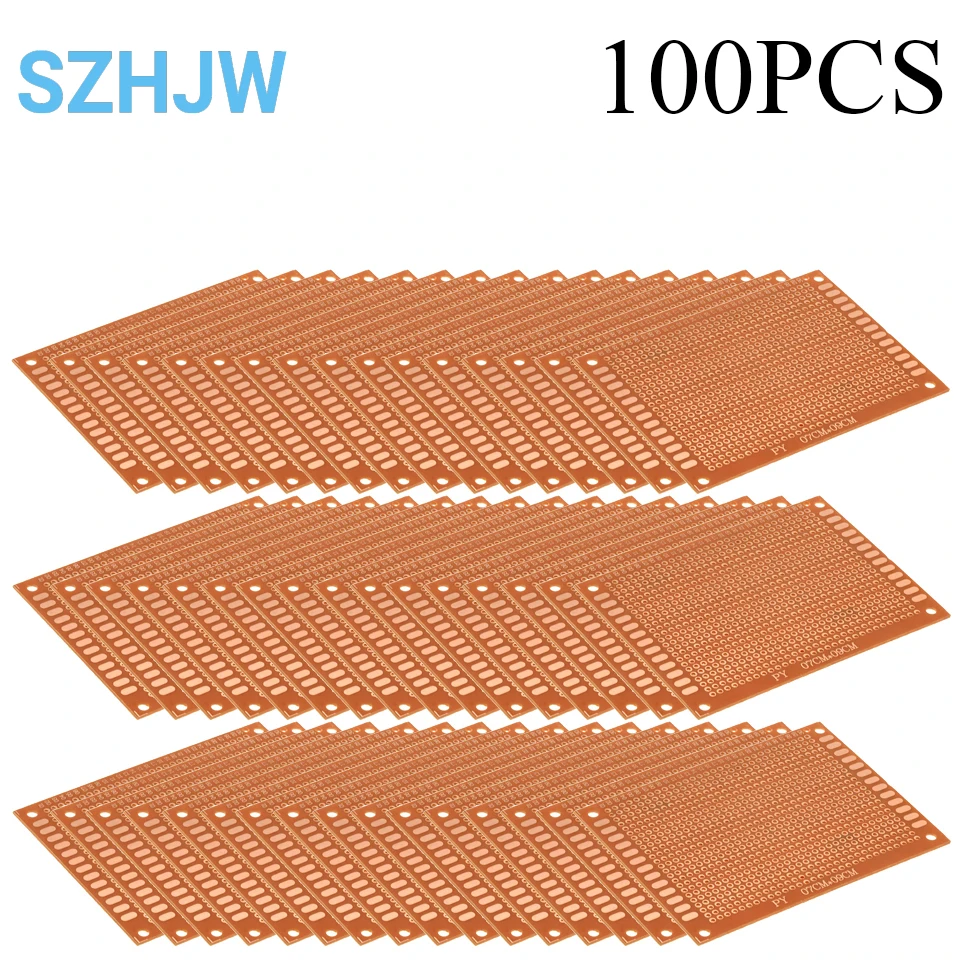 10-100개/가방 7x9cm 베이클라이트 PCB 프로토타입 보드 1.2mm 두께 2.54mm 피치 720홀