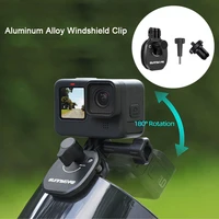 Motorcycle Windshield Clamp Clip for GoPro 13 12 11 Insta360 X5 X4 X3 for DJI Osmo 360/Action 5 Pro/Action 6 5 4 3 Nano/Go Ultra