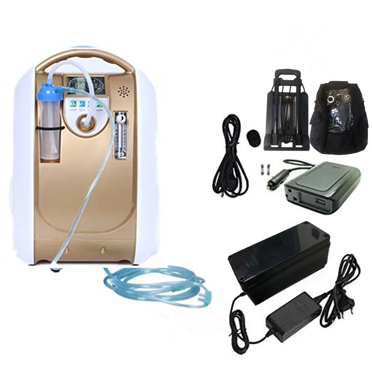 Portable Oxygen Concentrator Household Oxygen Chamber 5L Generator 24hours Continuous Bar