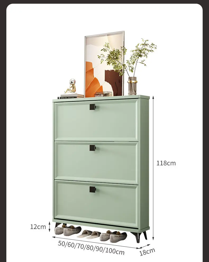 Light Luxury Ultra-Thin Shoe Cabinet Home Doorway Large Capacity Tilting Entrance Cabinet Internet Celebrity Locker Small Apartm