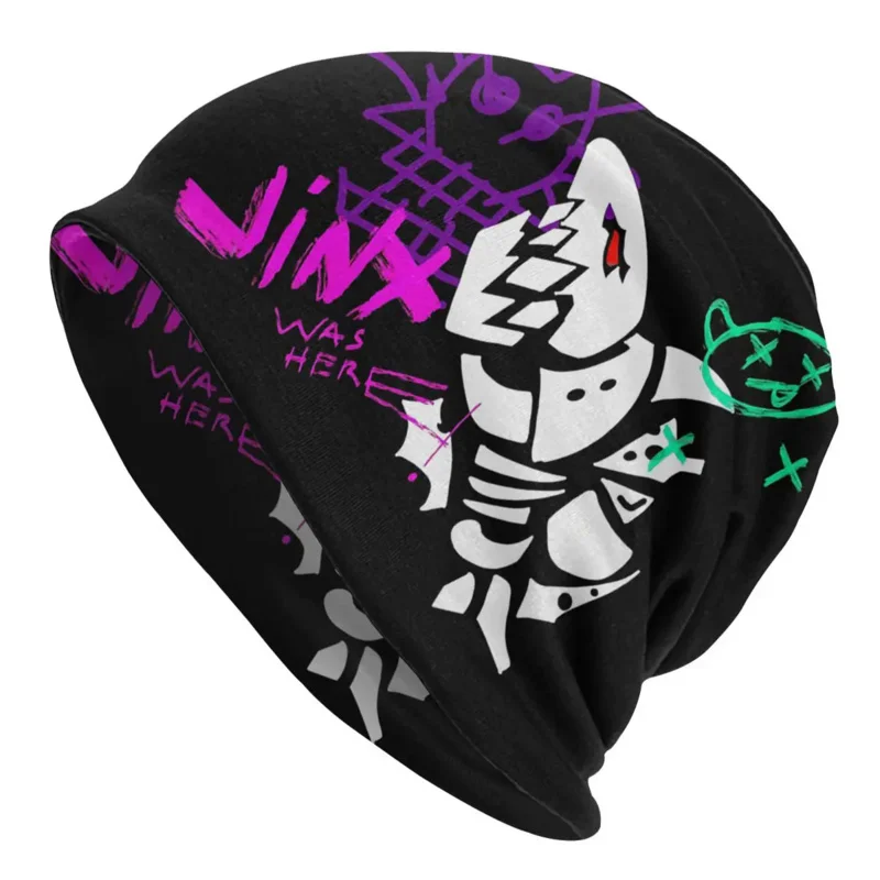 

Jinx Was Her Arcane League Of Legends Washed Warm Bonnet Outdoor Casual Protection Men Women Hats Skullies Beanies Caps