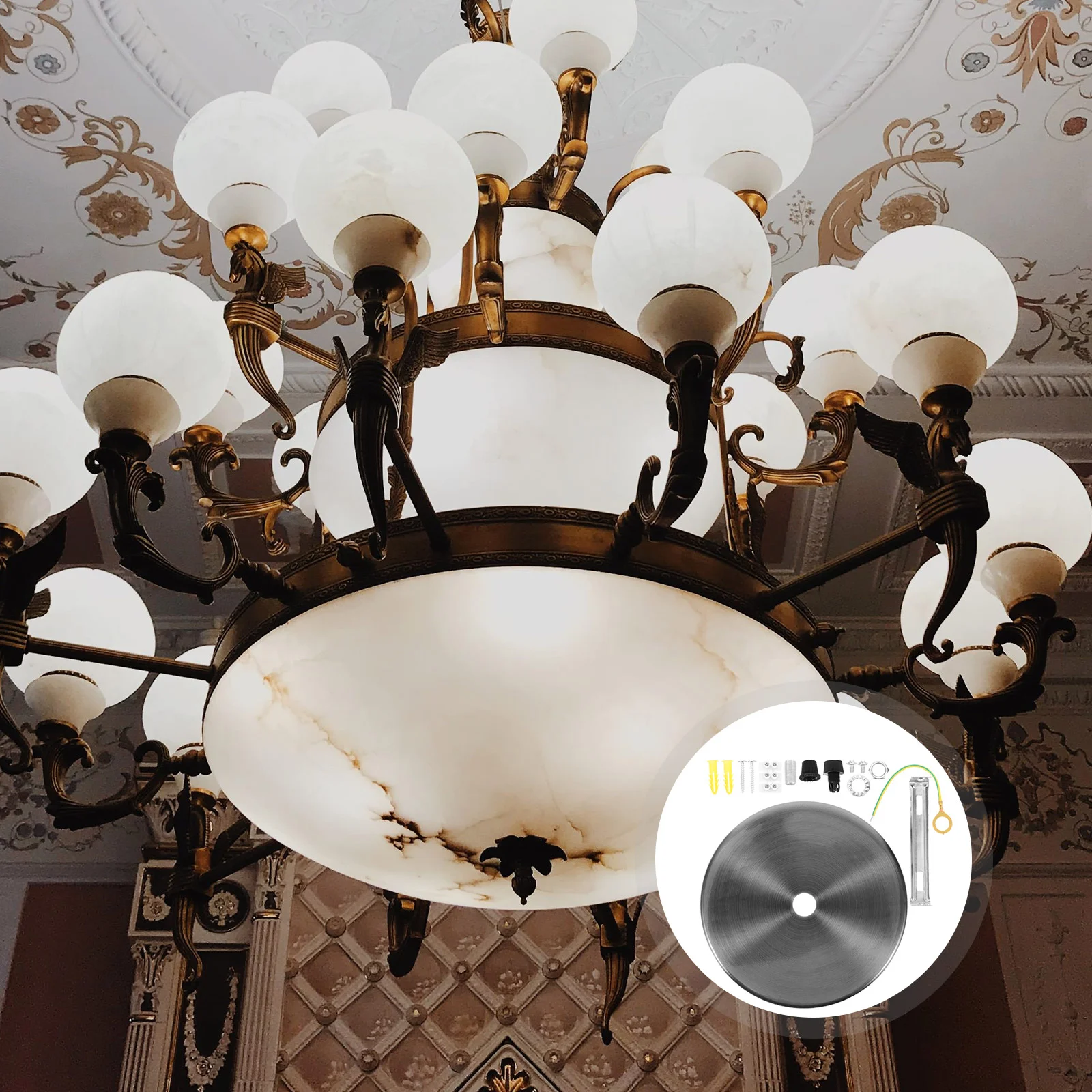 

Chandelier Accessories Light Canopy Parts Pendant for Fixture Mounting Plate Ceiling Kit