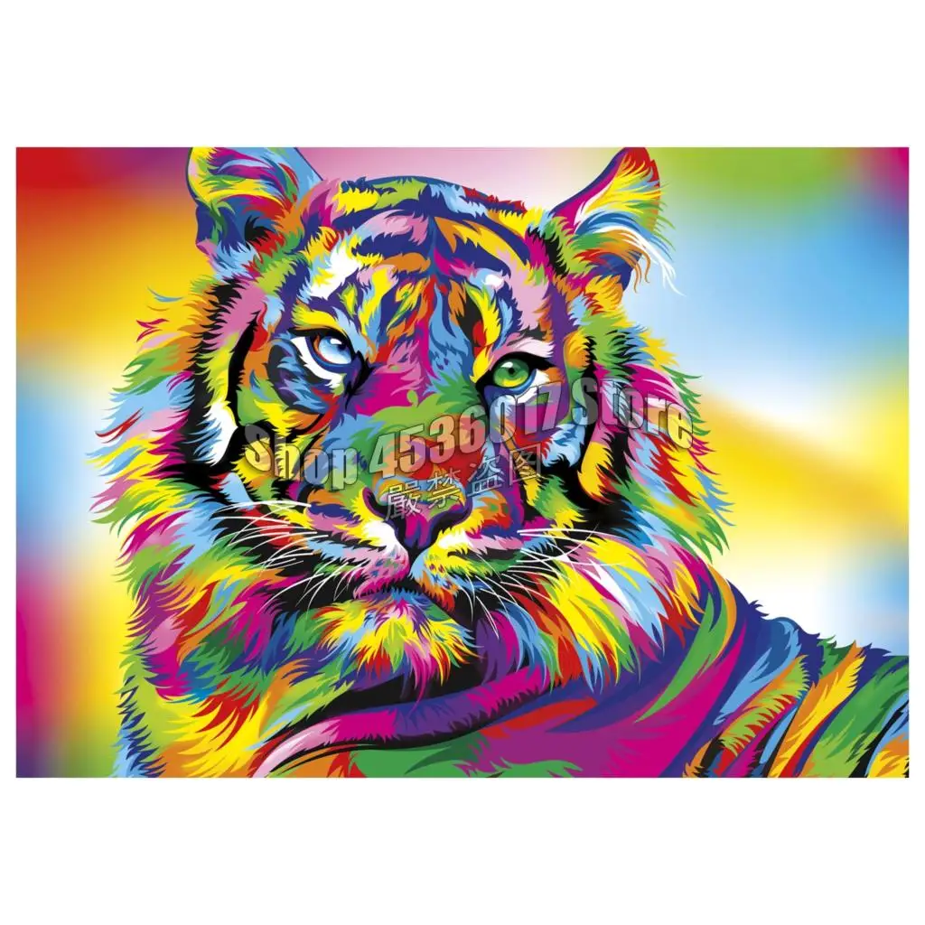 

Tiger 5D DIY Diamond Painting by numbers Full Embroidery Animals Mosaic Home decoration pintura de diamante Cross stitch kits