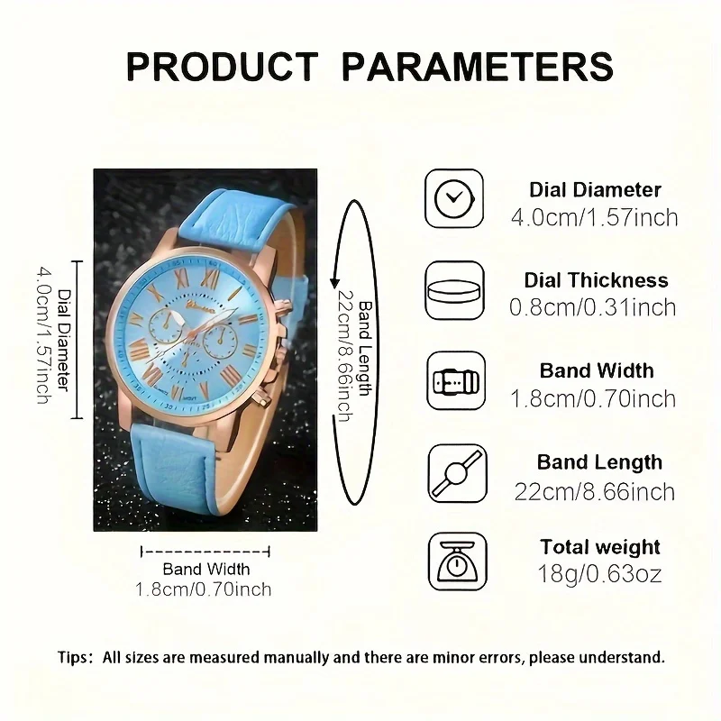 Fashion quartz watch and jewelry set, shock resistant
