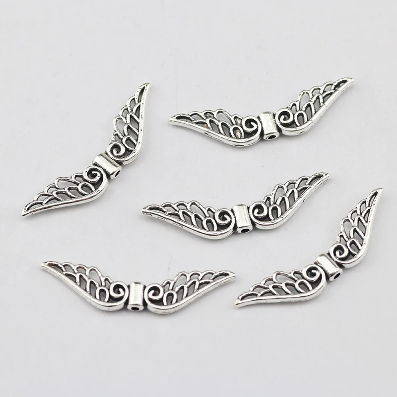 SUNNYCLUE 1 Boîte De 100 Pièces De Perles D'ailes D'ange De 5 Couleurs