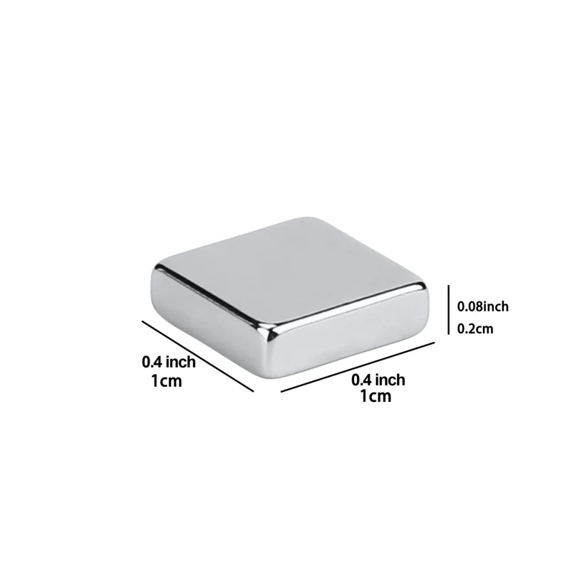 10x10x2mm Neodymium Square Magnets Strong, N35 Powerful Rare Earth Magnets for Fridge, Small Flat Magnets Square for Crafts, Whi 2