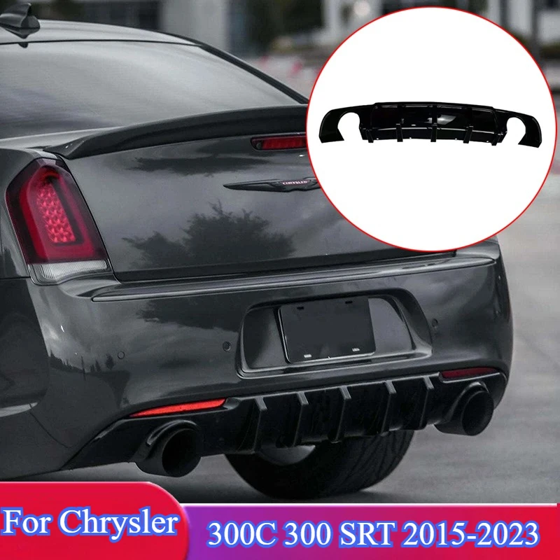 크라이슬러 300C 300 SRT 2015-2023 리어 디퓨저 범퍼 립 바디 키트 부트..