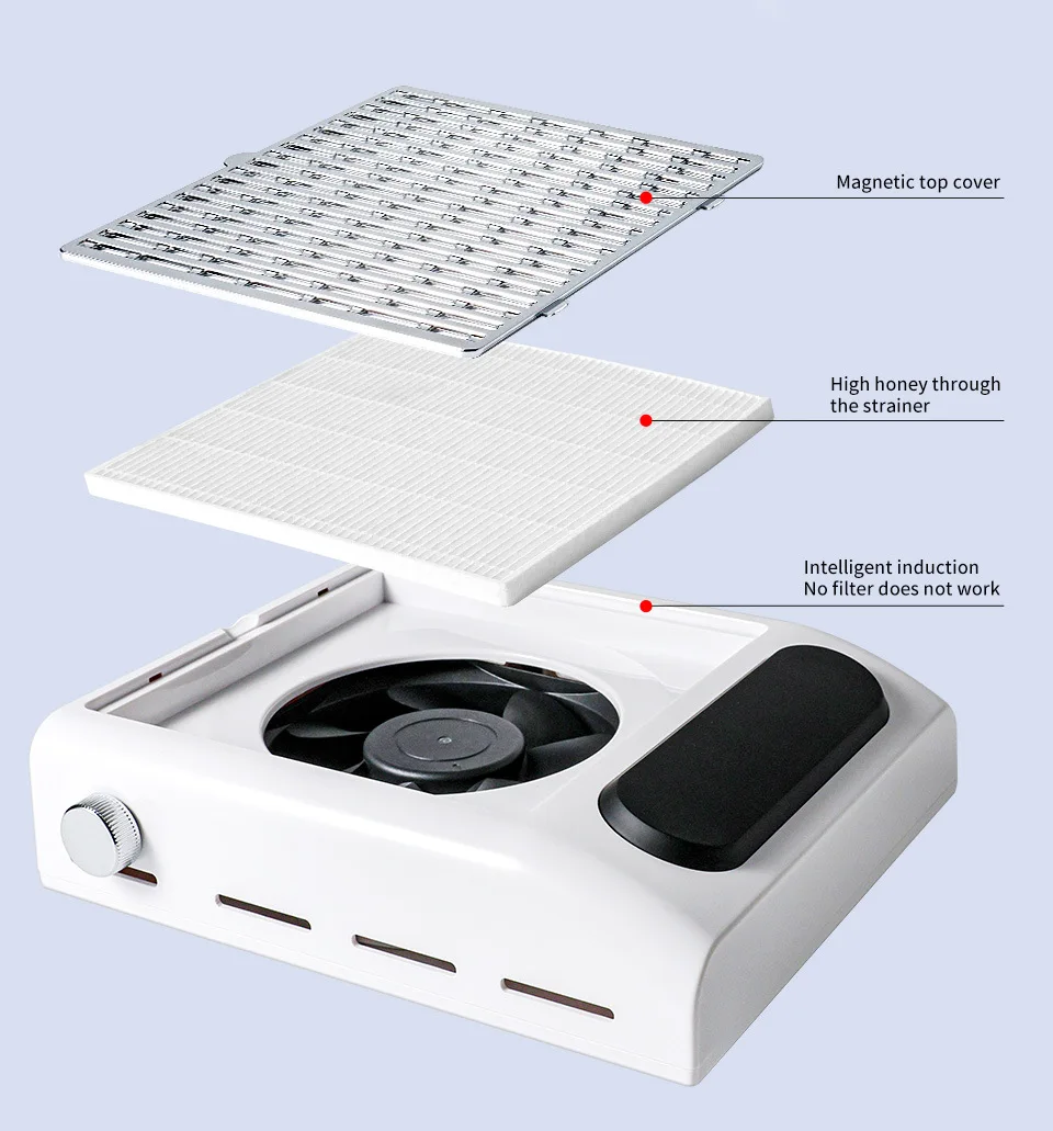 Powerful Nail Dust Collector Strong Suction Nail Vacuum Cleaner for Nails Acryli