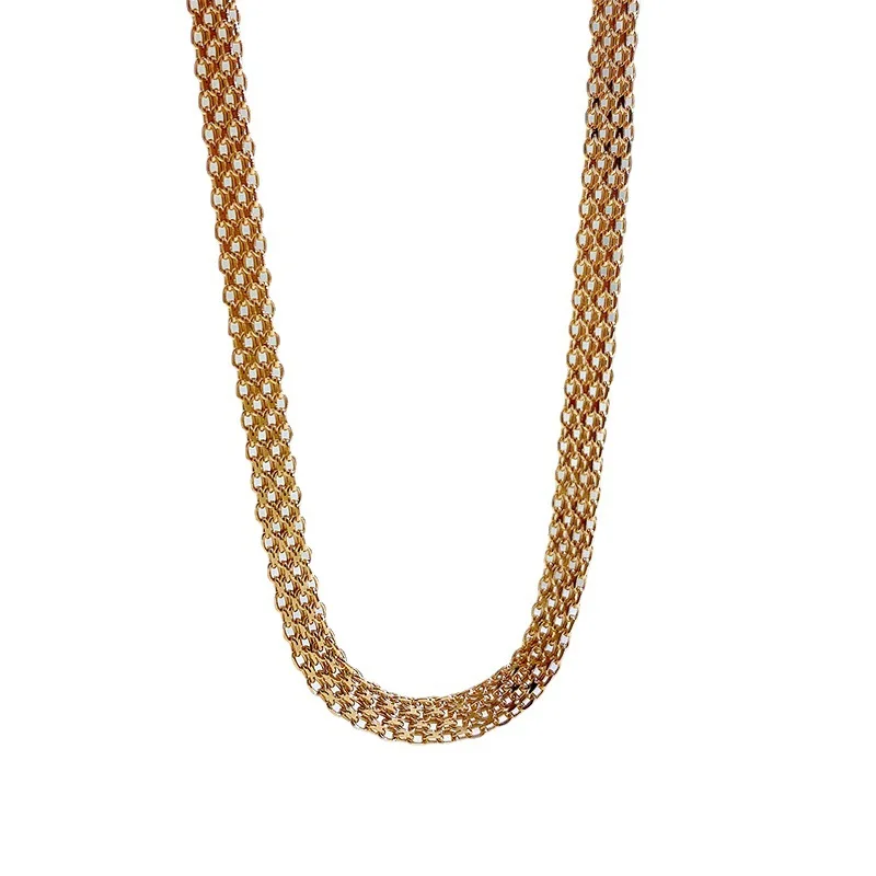 

Jewelry New Ins Net Red Same Model Euro 100% 925 Sterling Silver Tank Chain Bone Chain Element Chain Bare Chain Necklace