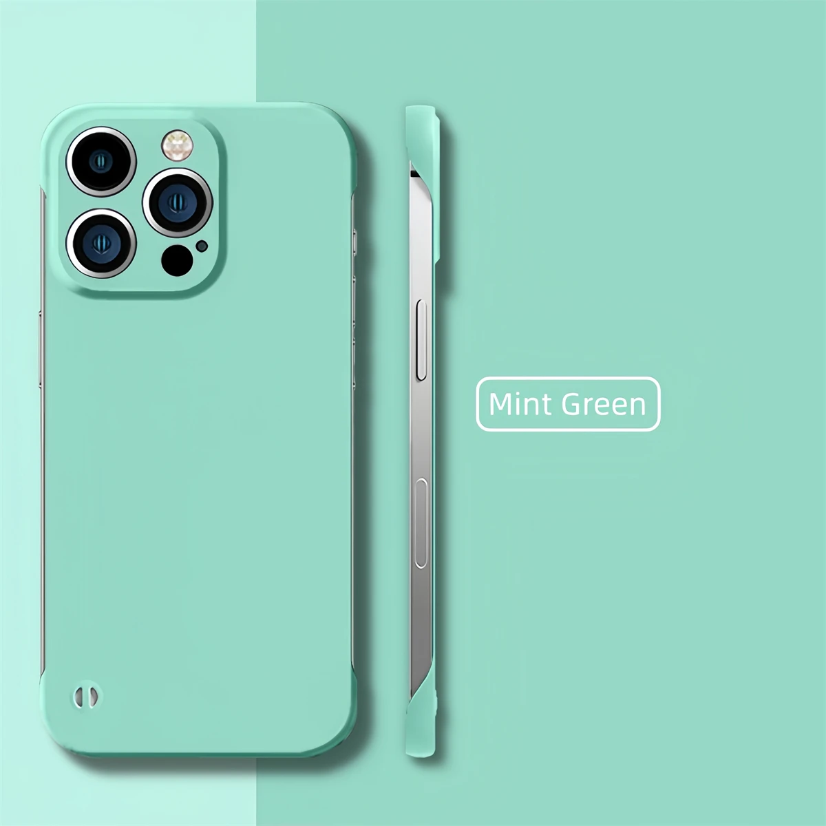 Ultra Thin Minimalist Borderless Phone Case - Frameless Skin-Friendly Hard Matte Cover