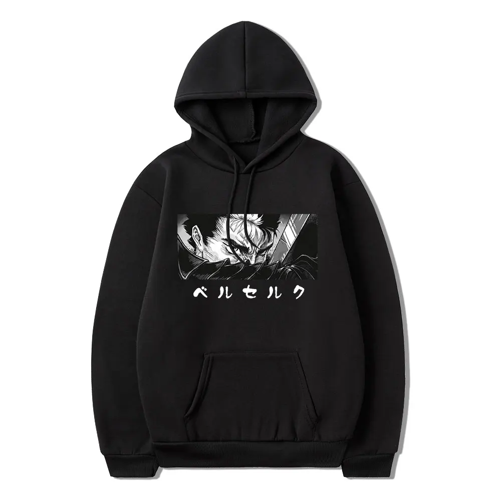 

Anime Berserk Guts Winter Long Sleeve Loose Casual Sports Man Hoodie Trend Hip Hop Oversized 2022 Popular Fashion Comic Print