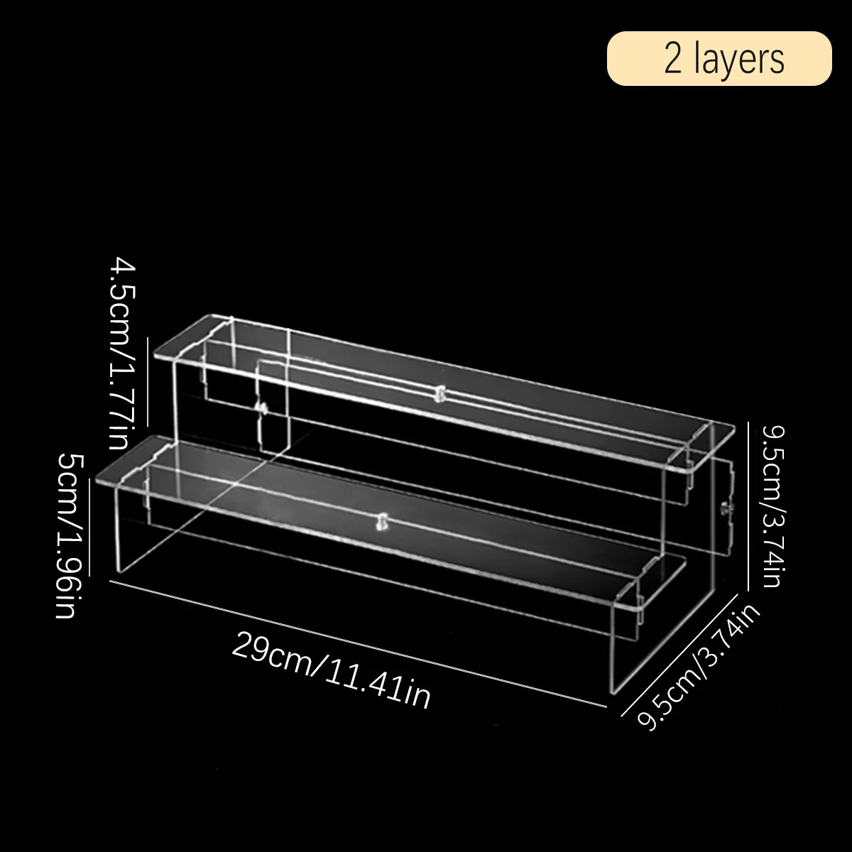 1pc,Transparent acrylic display rack, perfume, doll statue, cosmetics storage rack, ladder display rack
