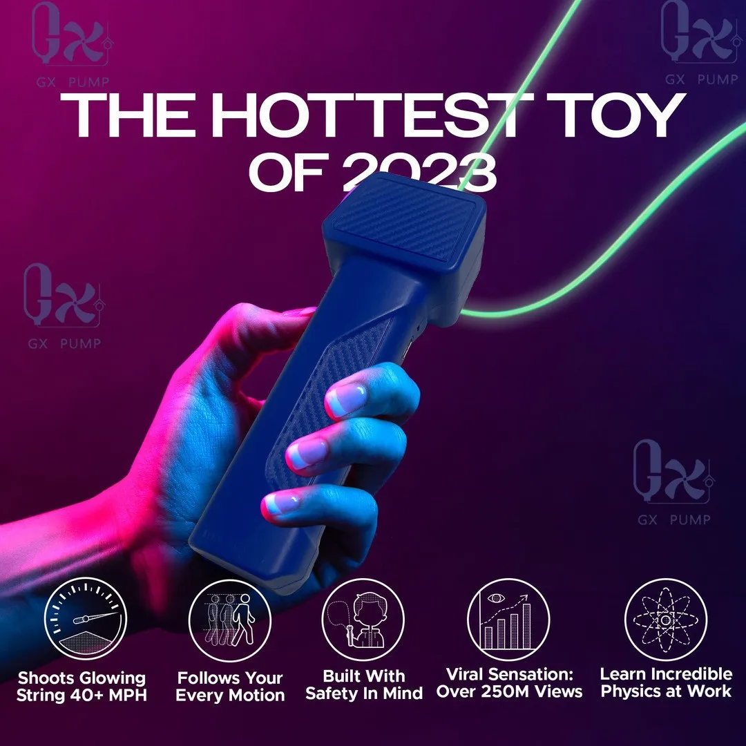 String Launcher Toy Glow-in-the-dark Rope Launcher Handheld Can Adjust The Speed of The Rope Propulsion Novelty Stress Relieving Toys