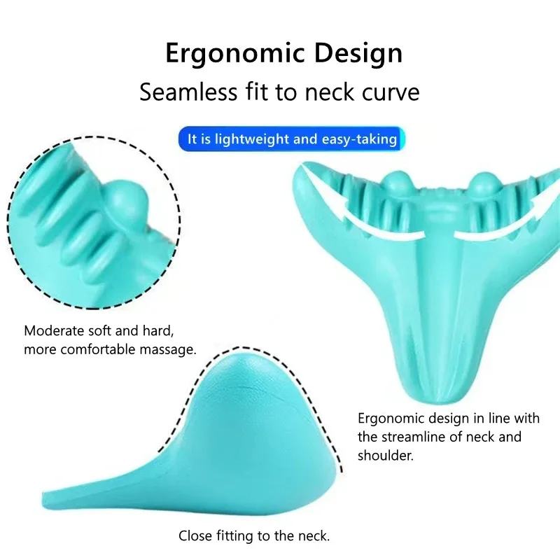 Neck and Shoulder Relaxer Cervical Traction Device Acupressure Neck Shoulder Back Support Massage Pillow Stretcher