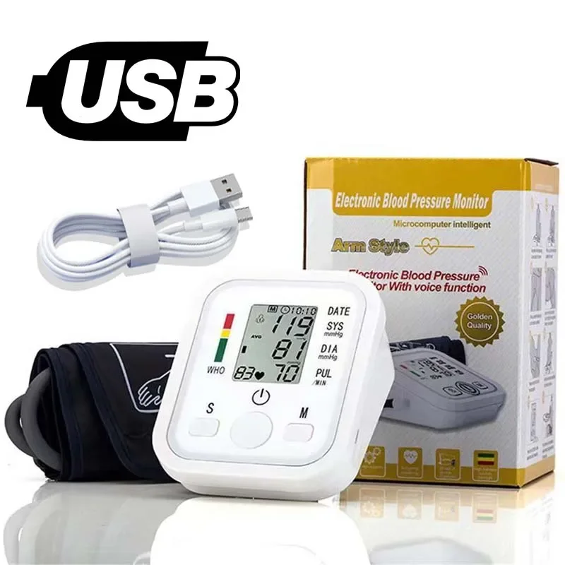Electronic Arm High-Precision Blood Pressure Measuring Device Home Charging Fully Automatic Hypertension Pressure Gauge blood pressure monitor blood pressure meter