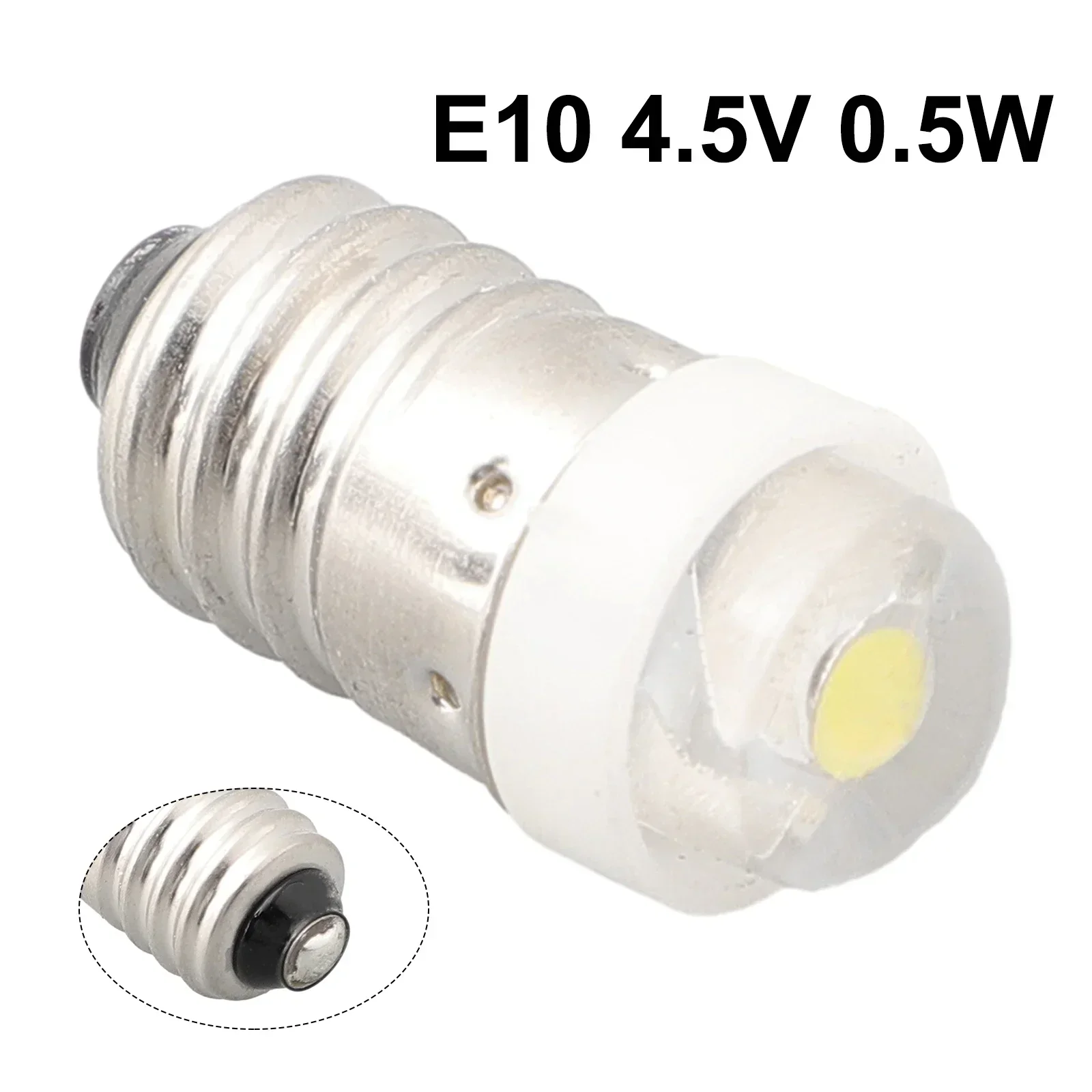 White LED E10 Replacement Bulb For Flashlight Lantern Emergency-Lamp Torches 3/4.5/6V 0.5W 6000K torch led bulb