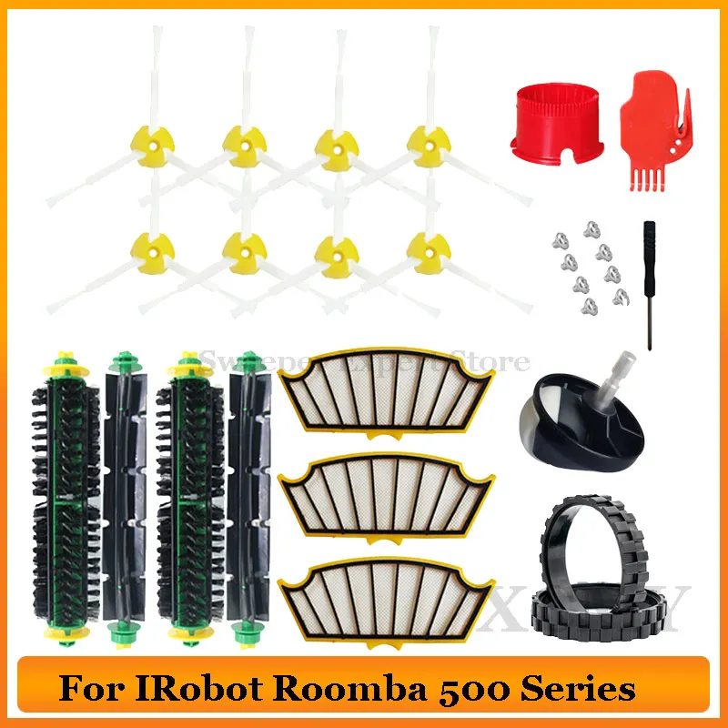 Per Irobot Roomba 500 Series 555 560 561 562 563 570 581 Aspirapolvere Parti Del Filtro Hepa Rullo Laterale Spazzola Ruote Accessori