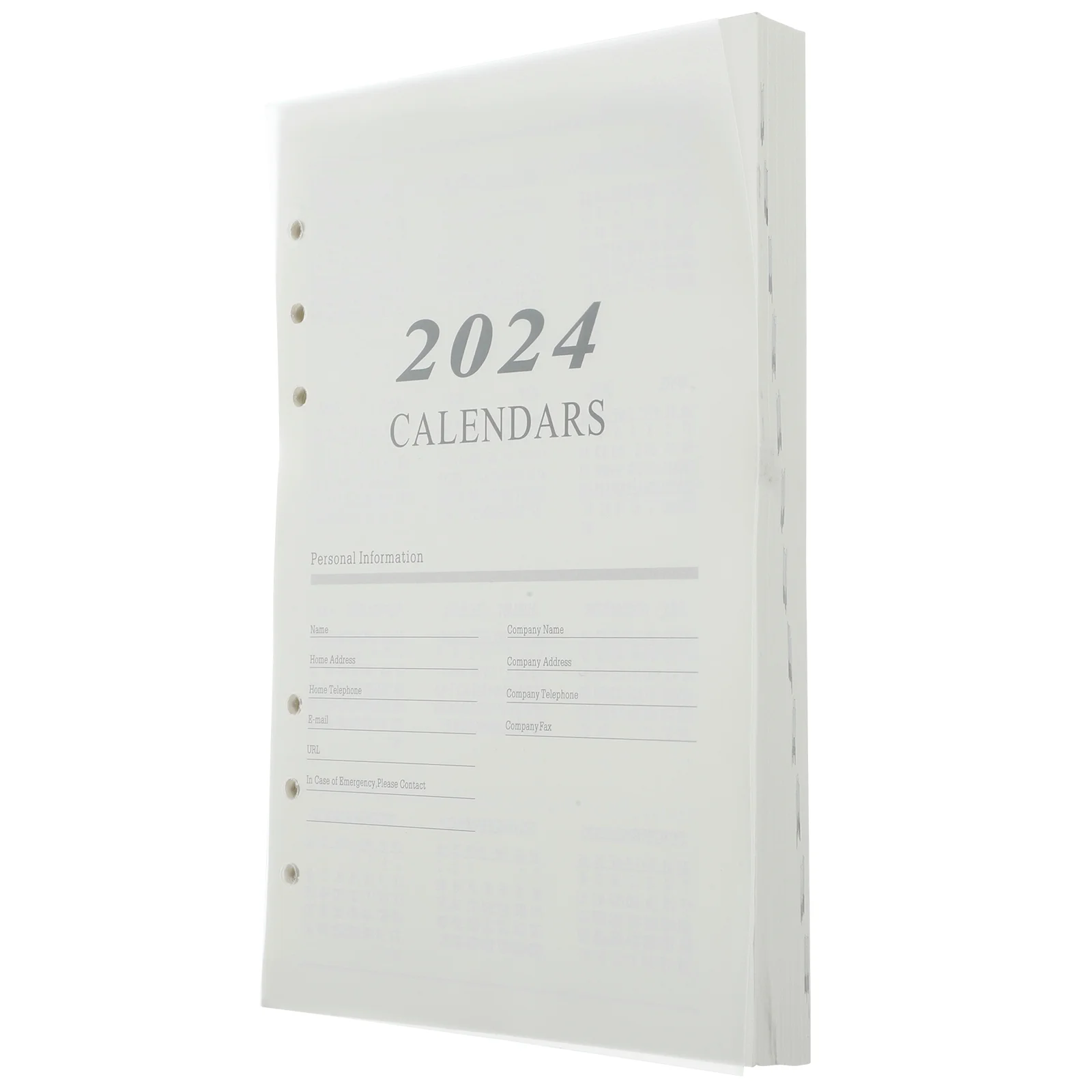2024 English Agenda Book Page A5 Planner Notebooks Blank Calendar Delicate Year Notepad Paper Weekly Monthly Office Pocket Size