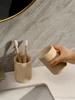 Wabi sabi Style Natural Marble Wash Set Electric Toothbrush Holder Soap Tray Bathroom Push Bottle Kitchen Storage Home Decor 2