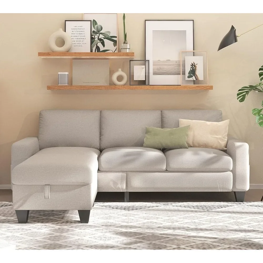 

L Shaped Living Room 3 Seater Sofas Modern Small Sectional Couch With Luxury Sofa in the Living Room Loveseat Hall Furniture