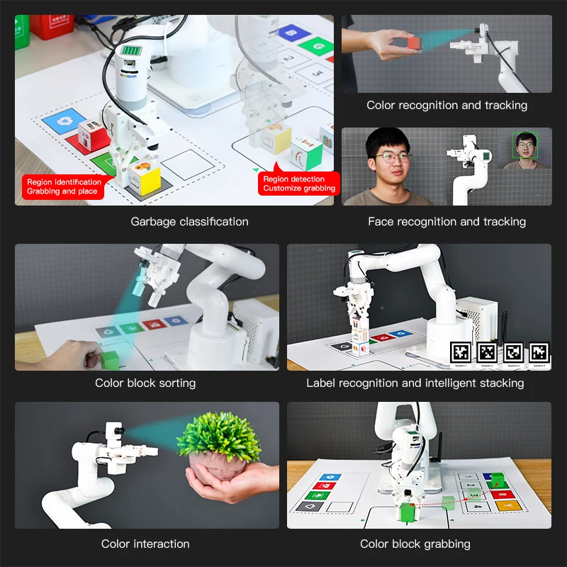 Yahboom JetCobot 7 DOF Collaborative Robotic Arm ROS AI Visual Recognition Support Jetson NANO/ORIN NANO/ORIN NX Board Control 4