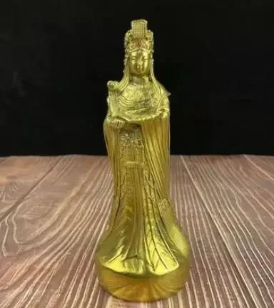 Bronzo Mazu Buddha Statue Ornaments Mother Bronze Statue Sea God Mazu Goddess Statue Ornaments Crafts