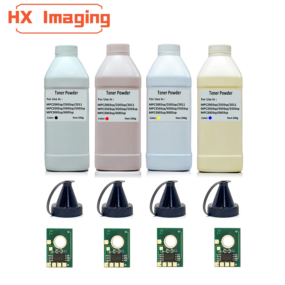 Hx Imaging Refill Toner Powder For Ricoh Mpc2003 C2503 C2011 C3003 C3503 C4503 C5503 C6003 500G/Bottle With Chip