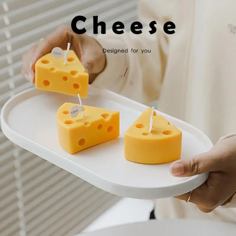 

Handmade Cheese Shaped Aromatherapy Candle Tabletop Decoration Ornaments Natural Soy Wax Aromatherapy Candle creative gifts
