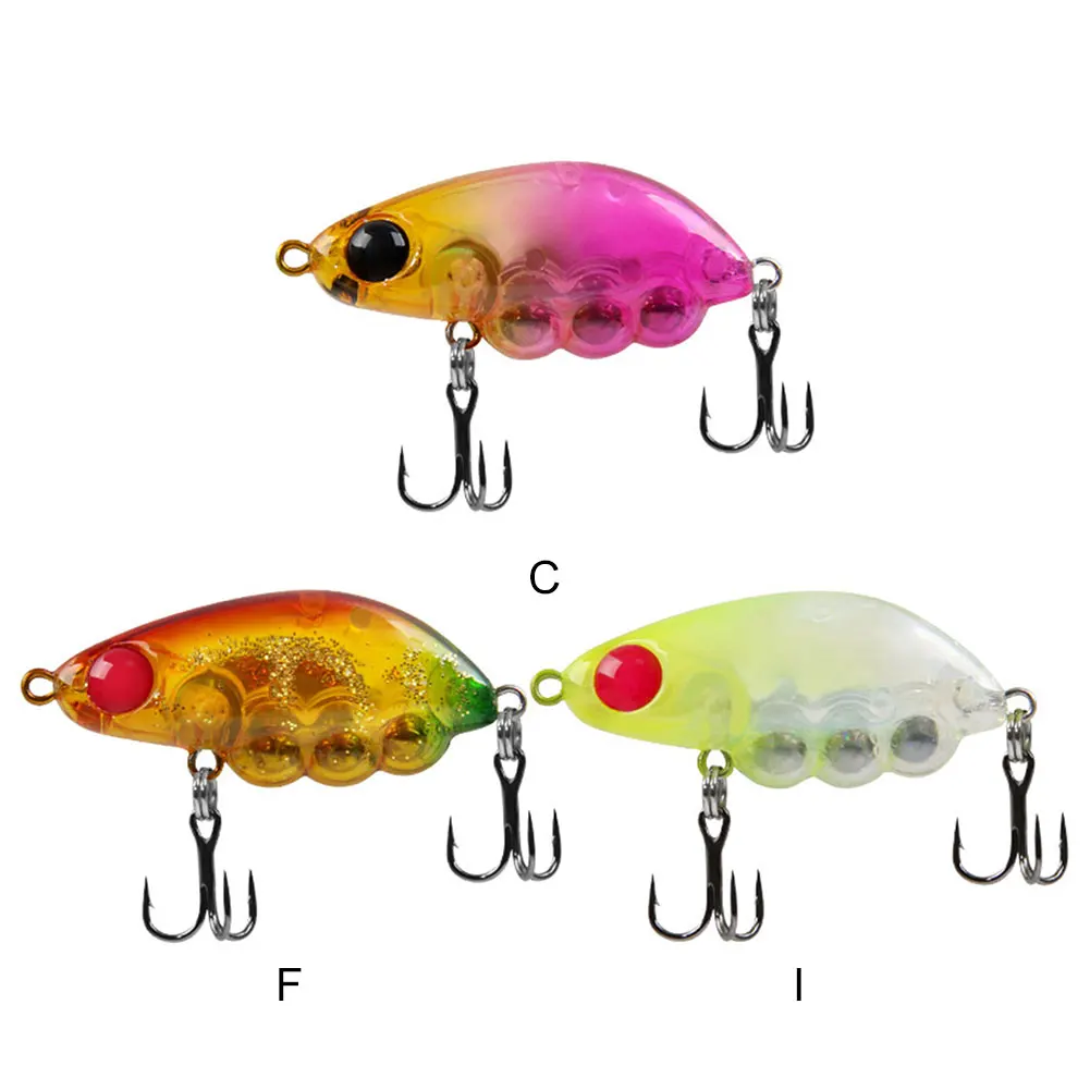 3.9g/35mm Mini Hard Bait Fixed Weight Steel Ball Fishing Lure Artificial Bait for Perch Trout Bass