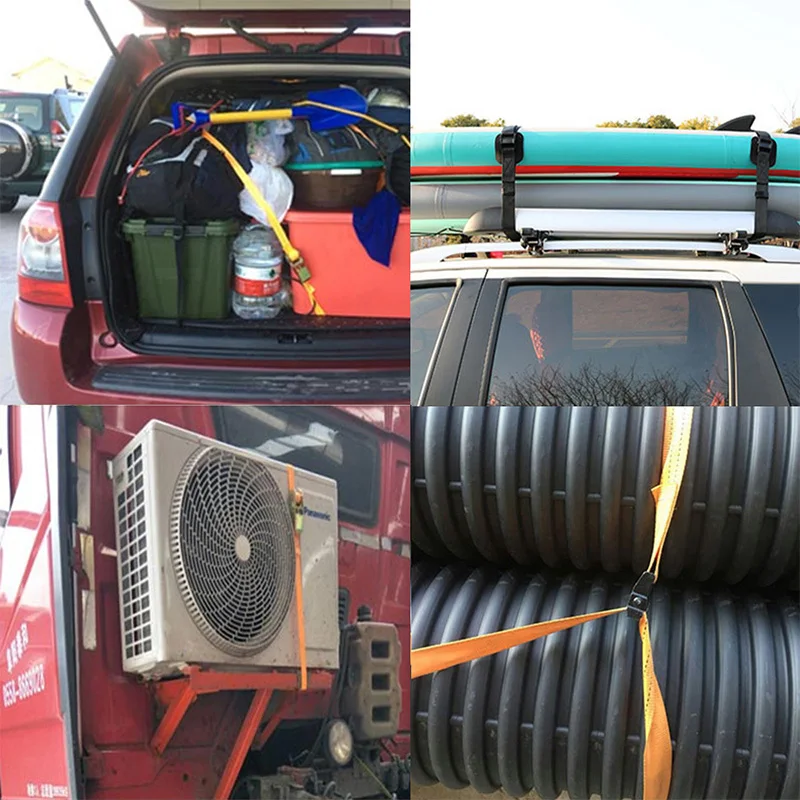 5M*25mm Car Tension Rope Tie Down Strap Strong Ratchet Belt Luggage Bag Cargo Lashing With Metal Buckle Tow Rope Tensioner cargo straps luggage strap cargo tie down strap tie down straps lashing strap