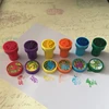 1Set Creative Dinosaur Stamper Colorful Stamps Pre-inked DIY Art Crafts Non-Fading Stamper Set Interactive Craft Kits 1