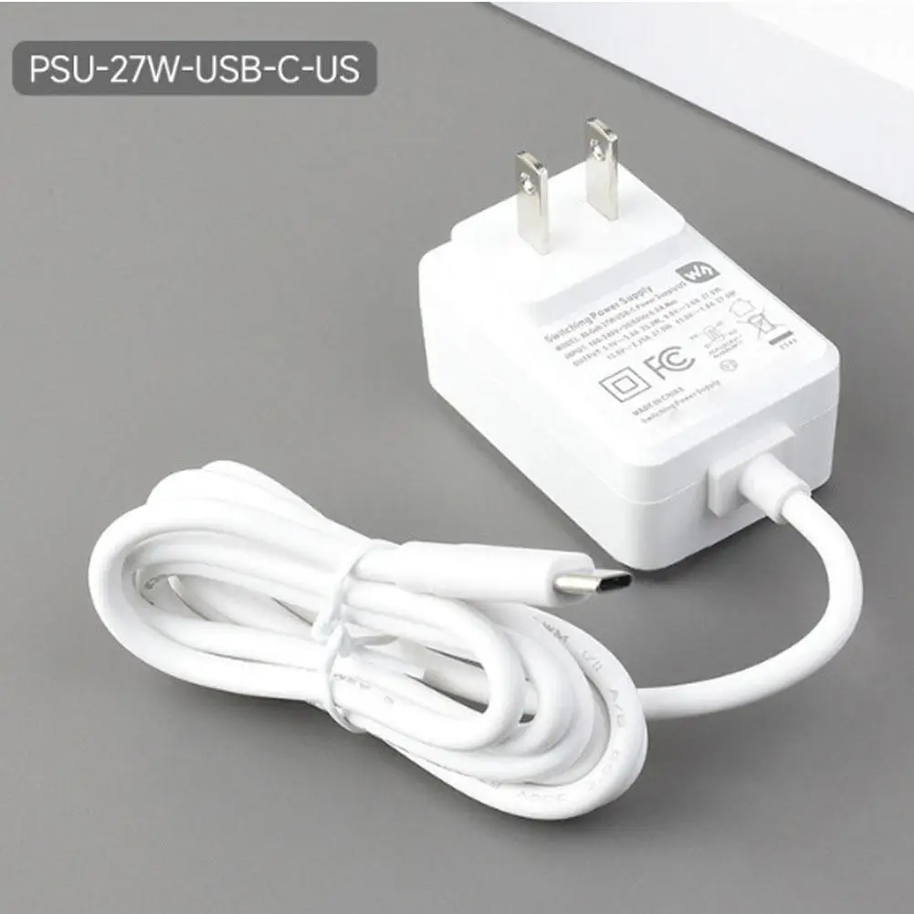 

For Raspberry Pi 5 27W Power Supply USB-C Power Supply 5.1V 5A Compatible For PD Charging EU US UK Plug For Raspberry Pi 5