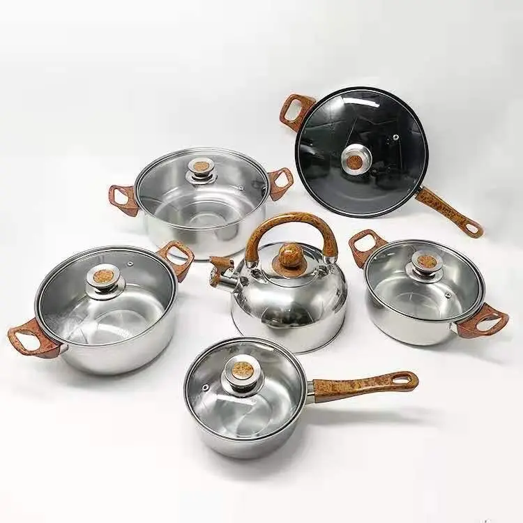 6pcs/set Kitchen Camping Kitchenware Pots and Pans Non Stick