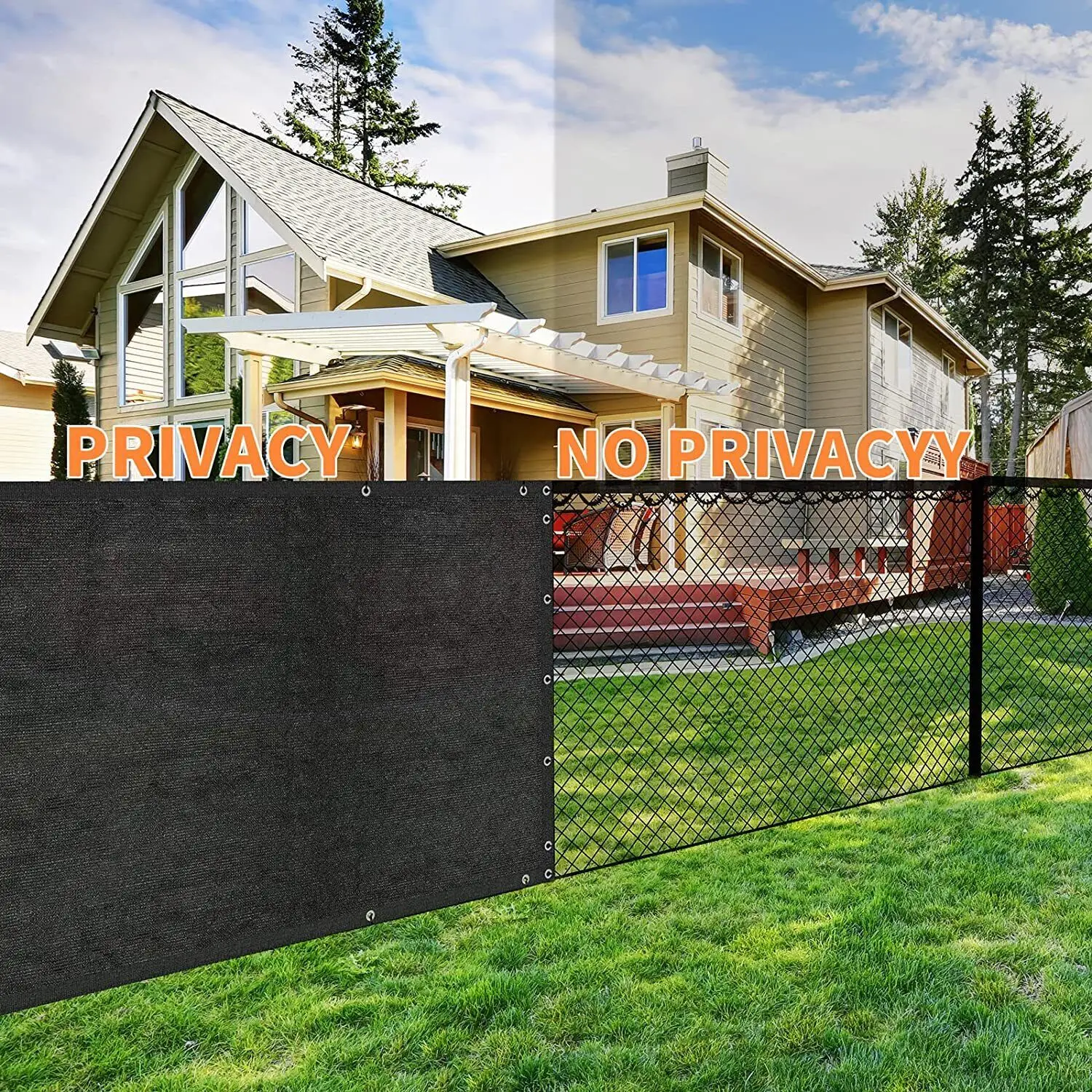 

6' x 50' Privacy Fence Screen outdoor garden backyard Windscreen Mesh Shade Cover Tarp Garden Yard Pet