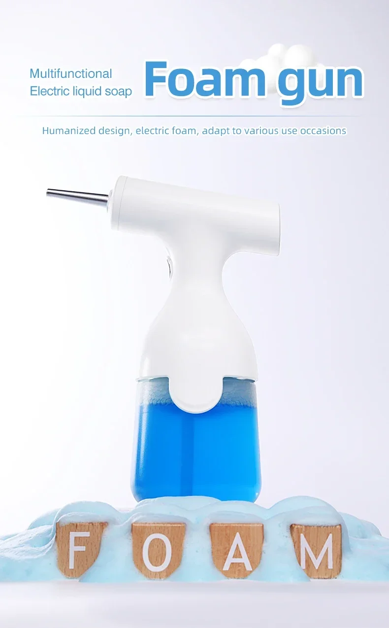 Description Picture 4 of itemAutomatic Electric Foam Dispenser Gun Bathroom 350ml Smart Washing Continuous Foaming Shampoo Face Wash Detergent Bubble Sprayer