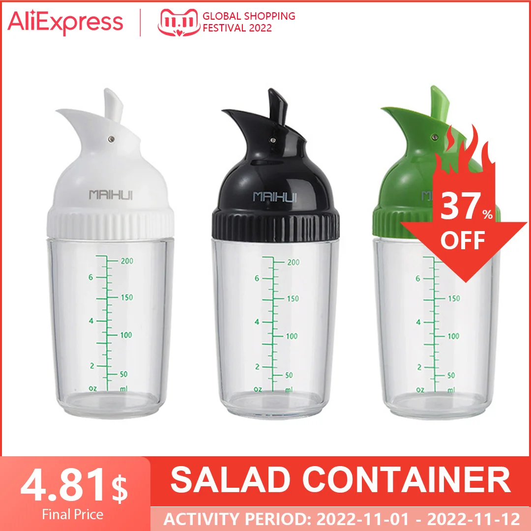 Special Savings Salad Dressing Shaker, Easy To Operate 200ml Salad