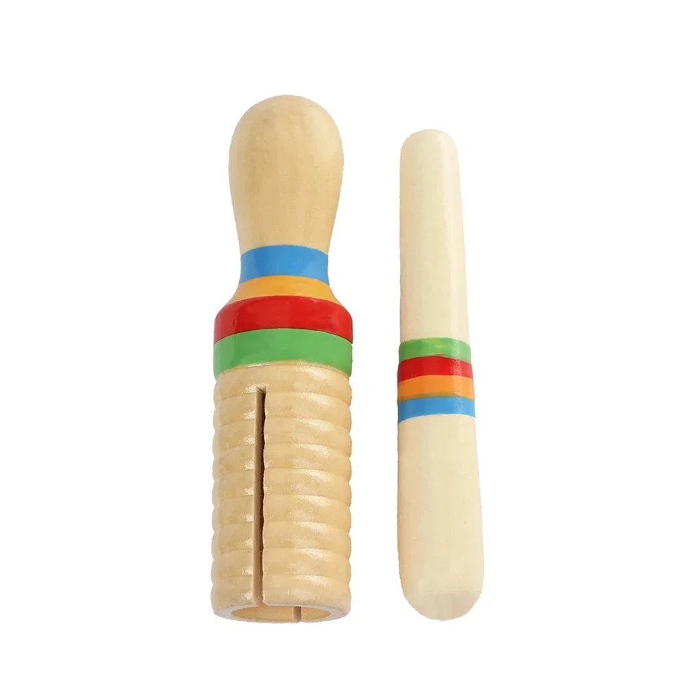 Single Ringing Drum Orff Musical Instruments Wooden Small Single-threaded Ring Percussion Cylinder Kids Gifts Educational Toys