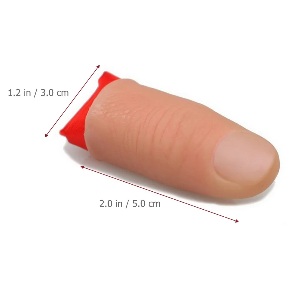 6세트 사라지는 실크 트릭 소품 가짜 엄지손가락 팁 가짜 손가락 팁 사실적인 플라스틱 마술 스카프 사라지는 소품 무대용