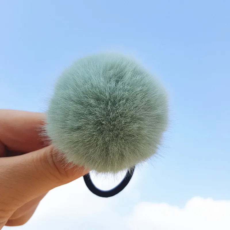 Winter Nette Hairball Plüsch Ball Krawatte Haar Ring Seil Frauen Mädchen Kinder Elastische Haar Gummibänder Zubehör Kopfschmuck Kopfbedeckungen – Detail 14