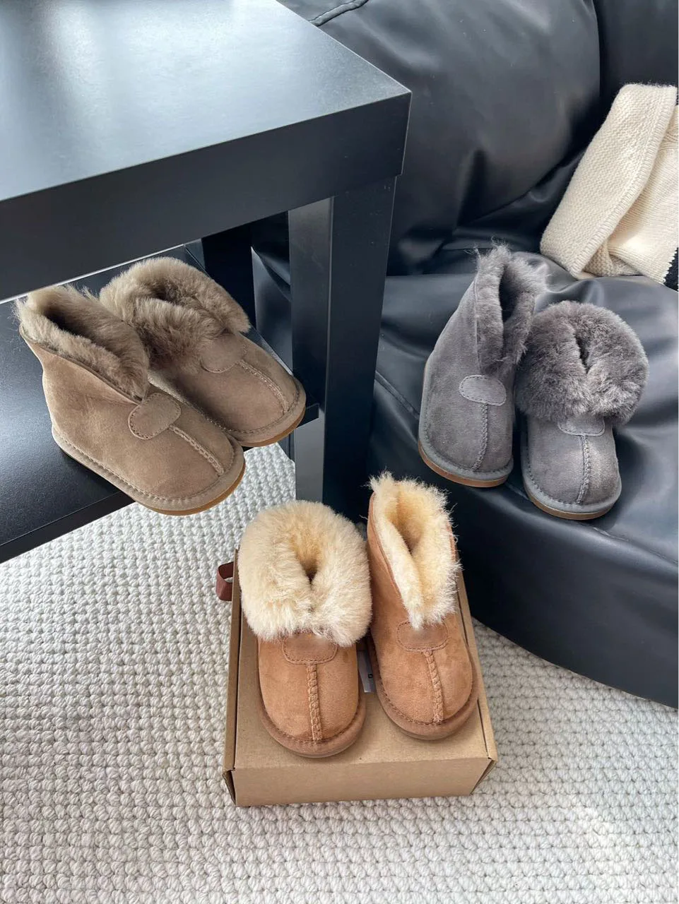 

Children's Boots New Snow Boots Sheep Fur Integrated Warmth And Anti Slip Sole Baby Shoes