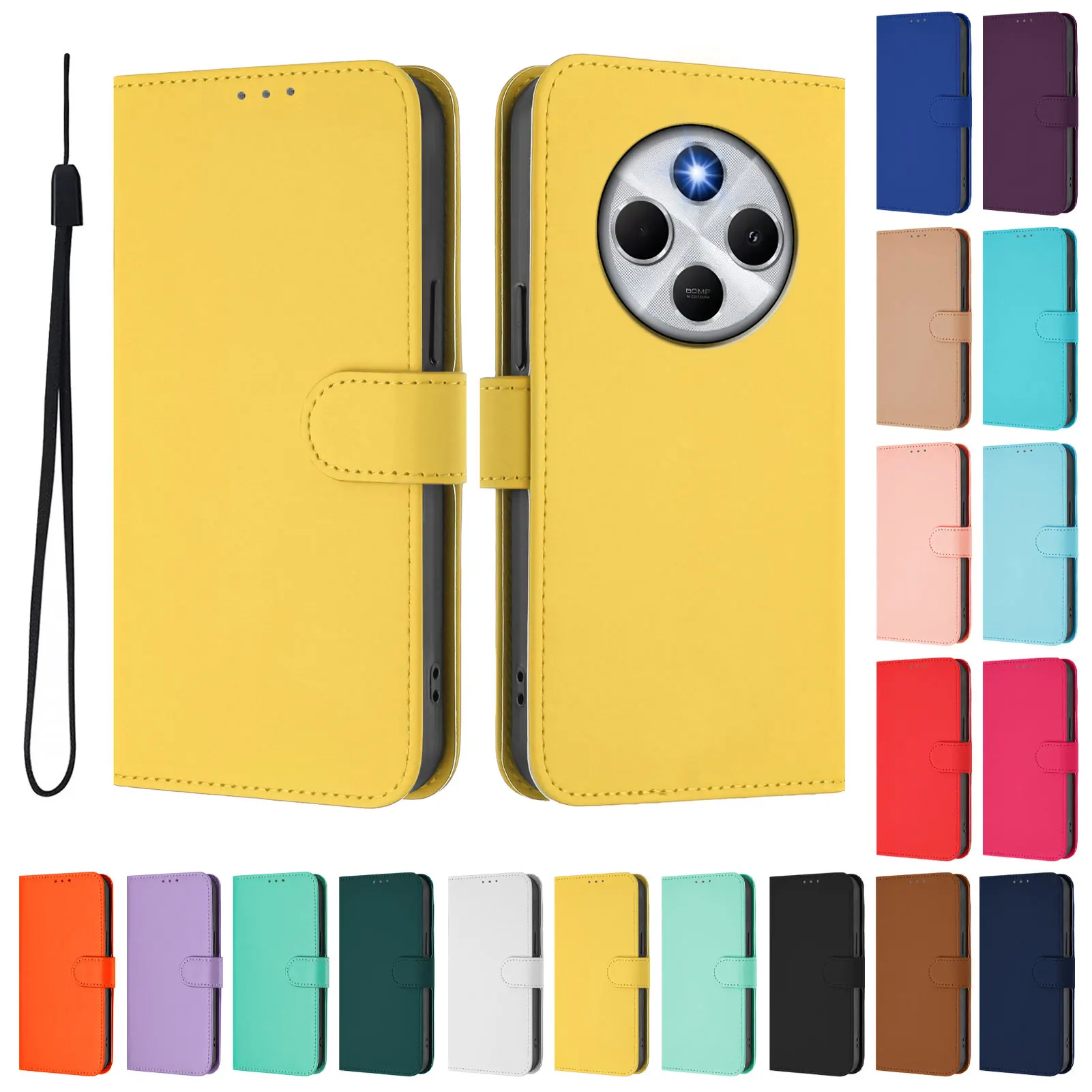 Retro Leather Flip Wallet Case - Card Holder Cover