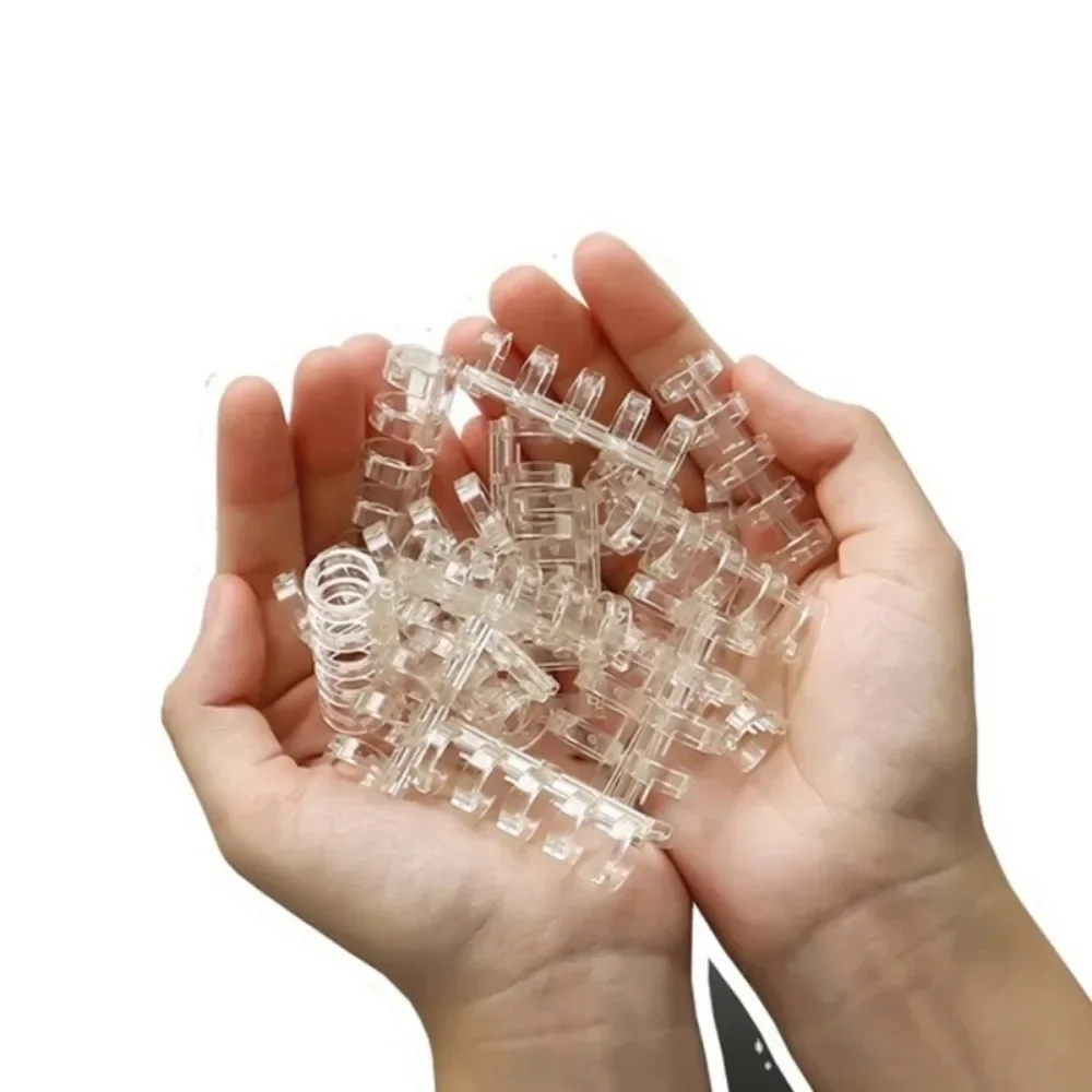 Plastic Binding Rings Metal Ring Binder Metal Binder Ring Notebook Accessories Loose Leaf Binder Clips 5 Holes Circles Ring Binding Ring for Loose-leaf Notebook Binder Album Scrapbook Paper Files Spiral Binding Clips
