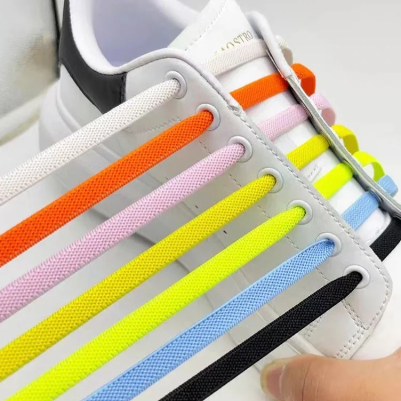 Elastic No-Tie Shoelaces for Outdoor and Leisure Sneakers - Quick and Easy Solution for Kids and Adults