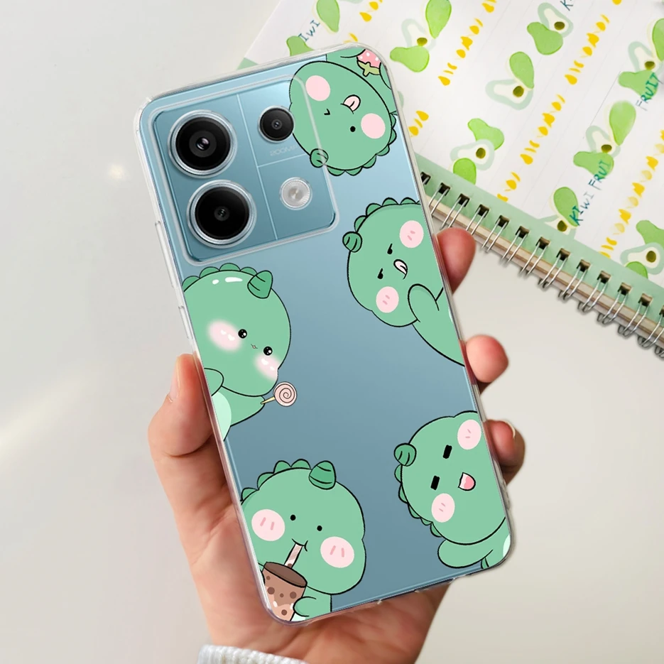 Chic Painted Clear Silicone Phone Case with Bumper Protection
