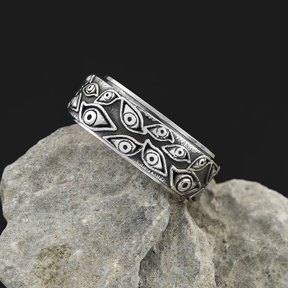 Anello Da Motociclista Punk Da Uomo Di Moda Anelli Creativi In Acciaio - Foto 5