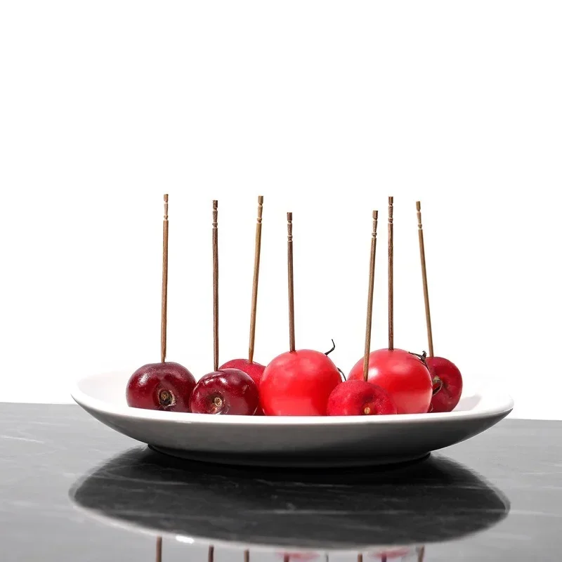 200 Pcs Disposable Carbonized Bamboo Toothpicks Supermarket Hotel Household Portable Single Head Toothpicks Fruit Toothpicks