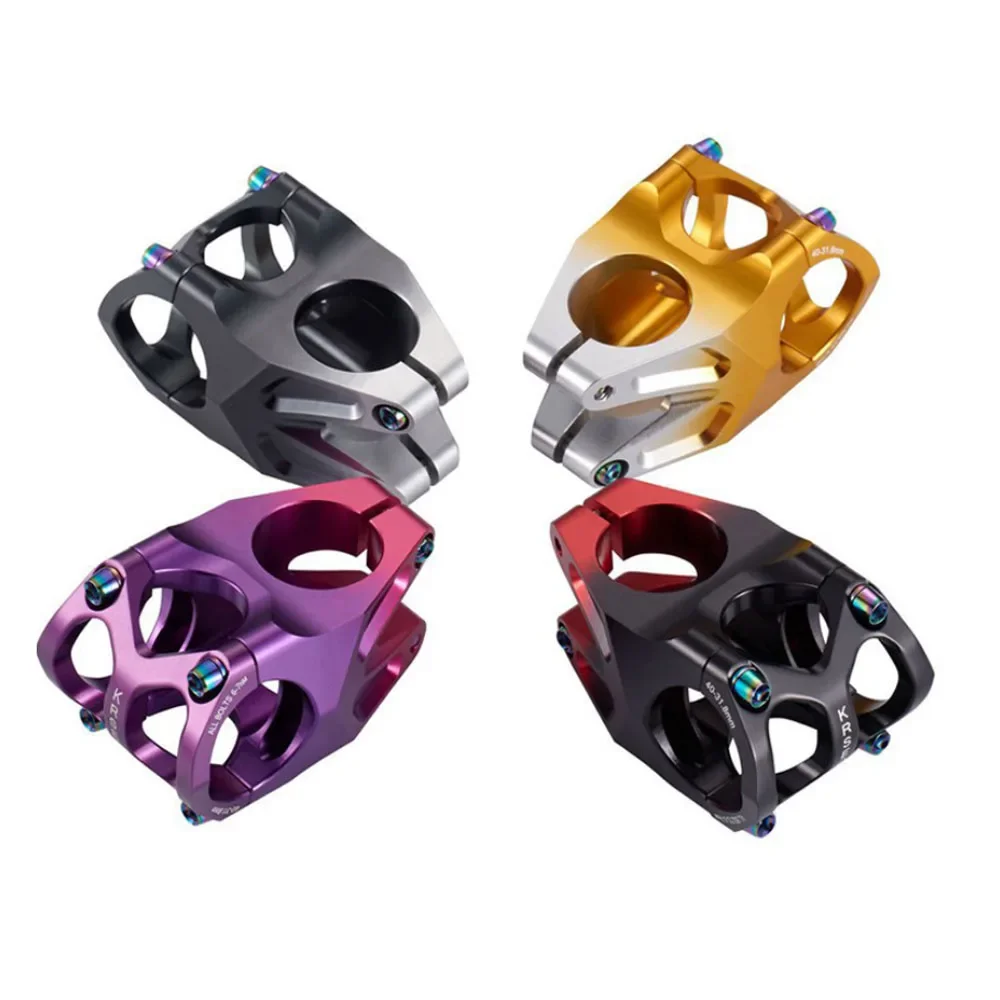

Aluminum Ultra-light CNC Hollow 40mm Bike Handlebar Stems Mountain Bike Handlebar Stems Gradient Color Short Risers Mtb Stem