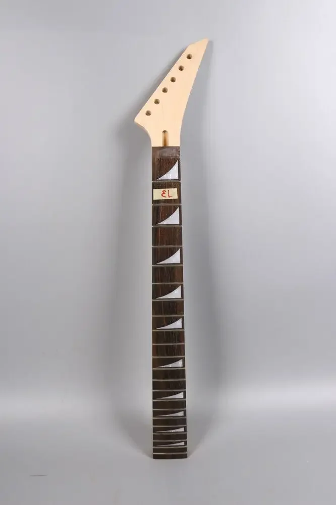 

Yinfente 22 Fret Maple Guitar Neck 25.5 Inch Reversed Hand Shark Fit Inlay Rosewood Fretboard Bolt on Heel Unfinished Head