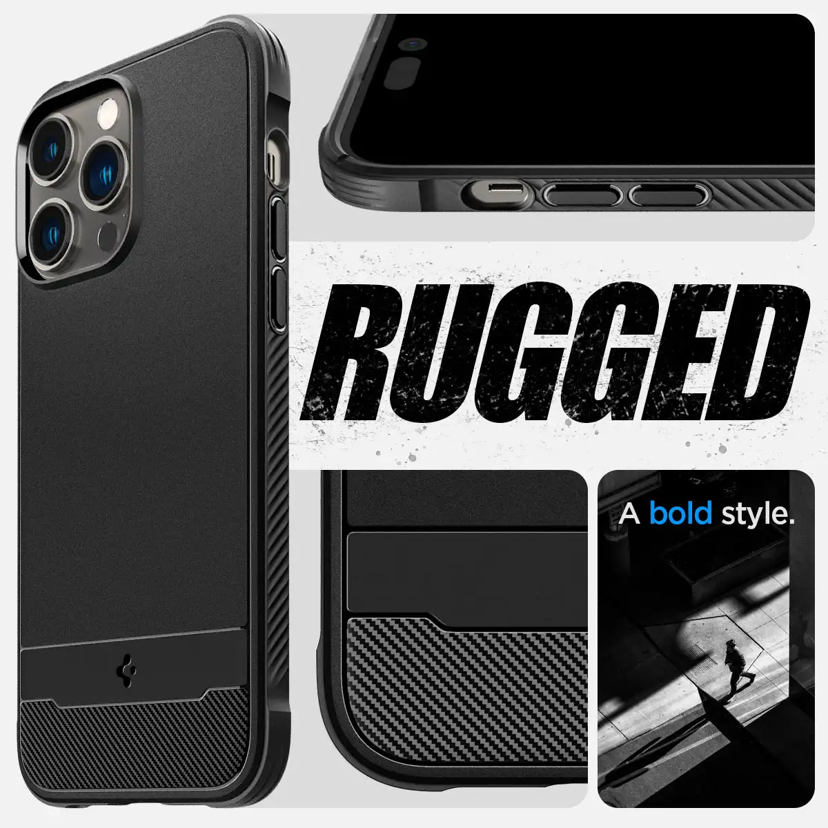 iPhone 14 Pro Max Case / 14 Pro / 14/ 14 Plus, Spigen [Optik Armor]  Shockproof