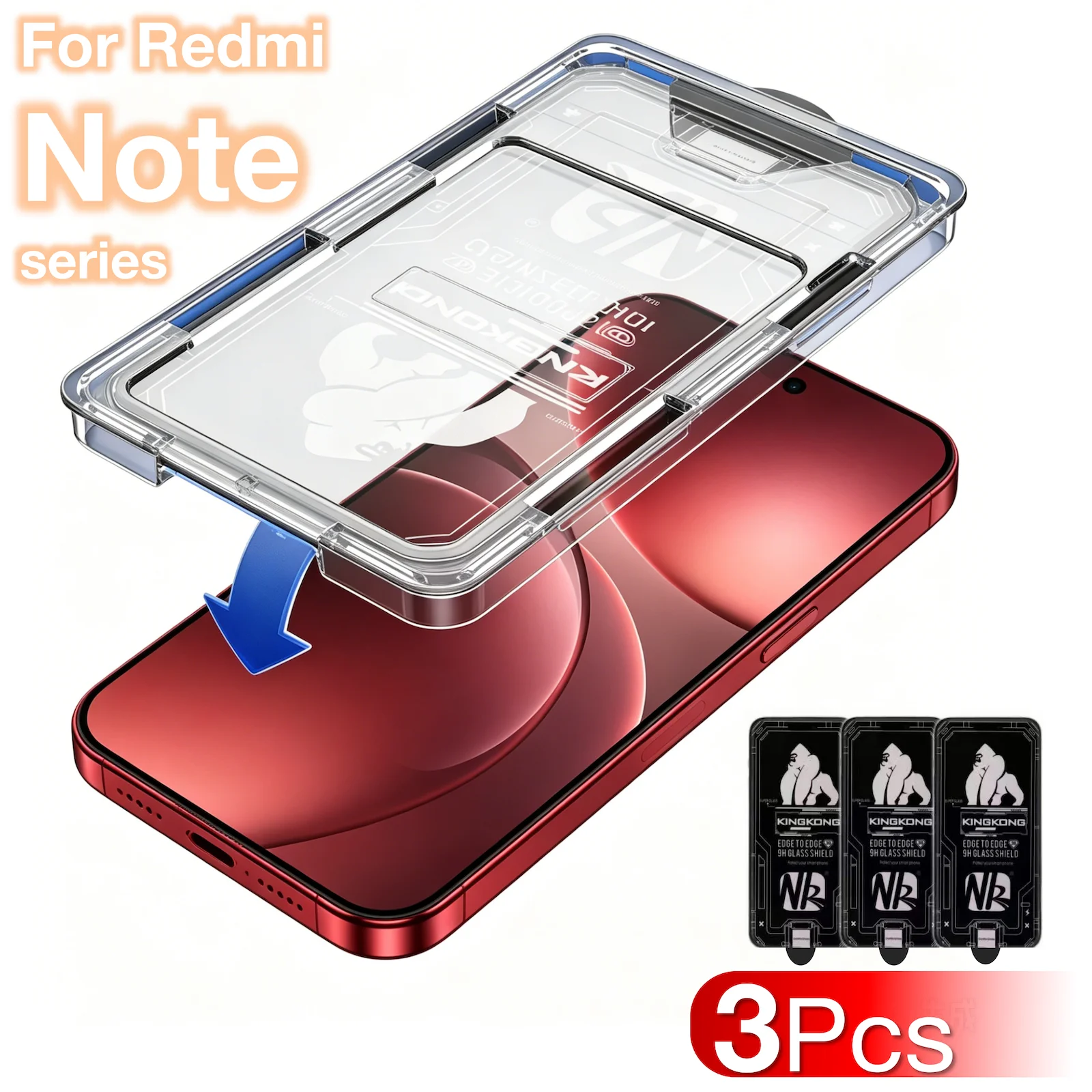 Premium Tempered Glass Screen Protector 3-Pack - No Dust Bubbles, 9H Hardness